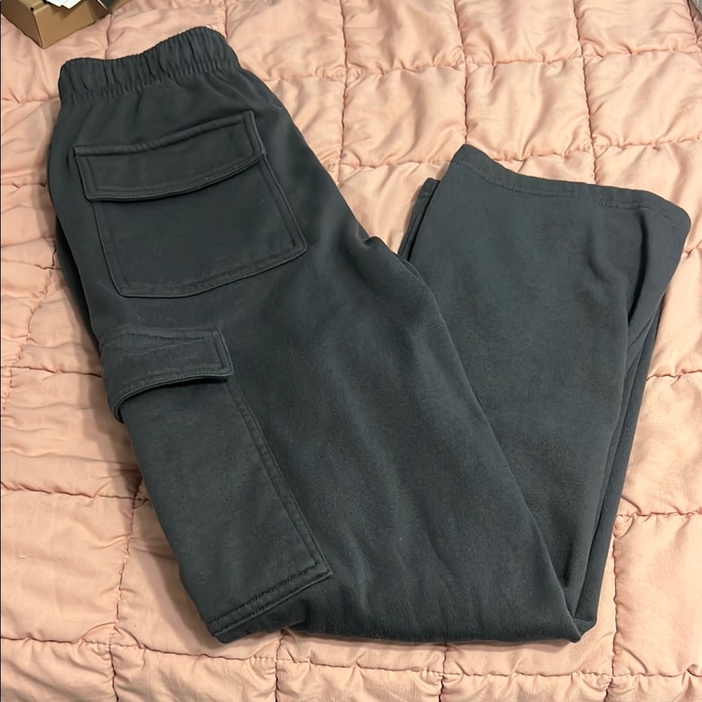 Garage Gray Cargo Pants with Elastic Waistband